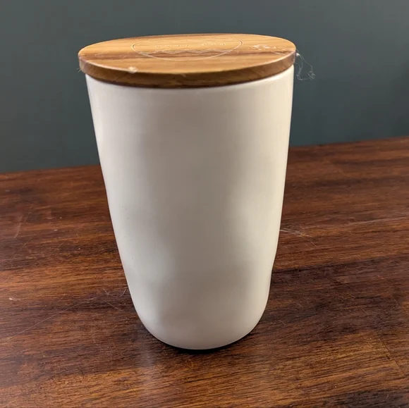 Rae Dunn White Ceramic Canister with Wooden Lid - Picture 7 of 7